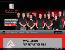 Tablet Screenshot of excavationperreault.com